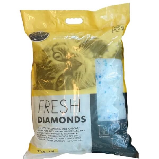 Imagem de Areia para Gato Fresch Diamonds M-PETS emb.2,2kg