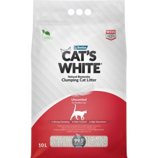 Imagem de Areia para Gato NaturaL Bentonite CAT'S WHITE emb.10L