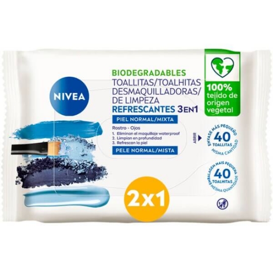 Imagem de Toalhitas de LImpeza Refrescantes NIVEA emb.40 unidades