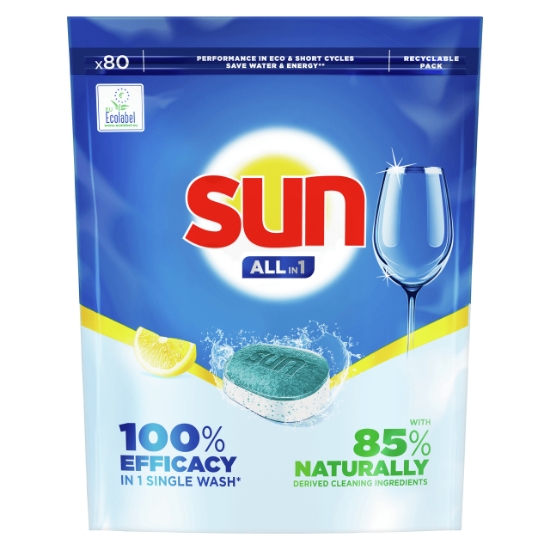 Imagem de Detergente Máquina da Loiça All In 1 Limão SUN 80doses