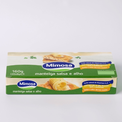 Mostrar detalhes para Manteiga C/Alho 8G*20 MIMOSA 20x8g Imagem de Manteiga C/Alho 8G*20 MIMOSA 20x8g