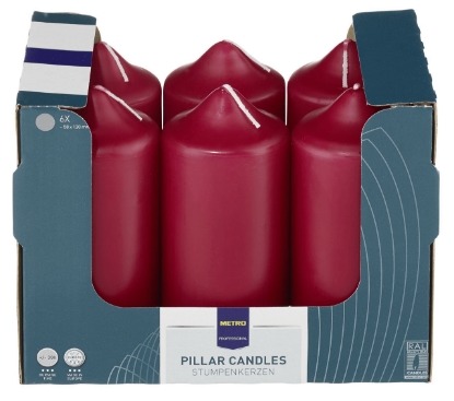 Mostrar detalhes para Vela Pilar58X130 Bord 6 METRO PROFESSIONAL 6un Imagem de Vela Pilar58X130 Bord 6 METRO PROFESSIONAL 6un
