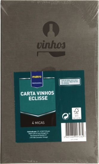 Imagem de Carta De Vinhos A5 4F Cinzento MAKRO PROFESSIONAL 1un