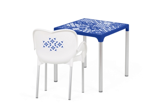 Imagem de Mesa + 4 Cadeiras Mosaico R5 JOLUCE 2x1un