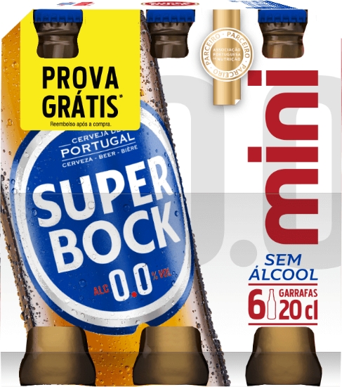 Imagem de Cerveja 0,0% Alcóol SUPER BOCK 6x20cl