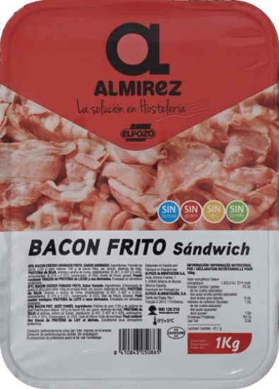 Imagem de Bacon Frito Fatias Elpozo ALMIREZ 4x1Kg
