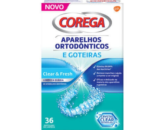 Imagem de Pastilhas Limpeza Apar.Ortodontico/Goteiras COREGA 36un