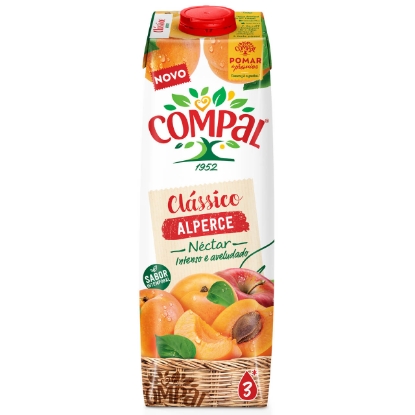Mostrar detalhes para Néctar Alperce COMPAL CLÁSSICO emb.1L Imagem de Néctar Alperce COMPAL CLÁSSICO emb.1L