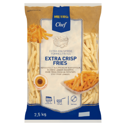 Mostrar detalhes para Batata Extra Crispy 2,5Kg METRO CHEF 1un Imagem de Batata Extra Crispy 2,5Kg METRO CHEF 1un