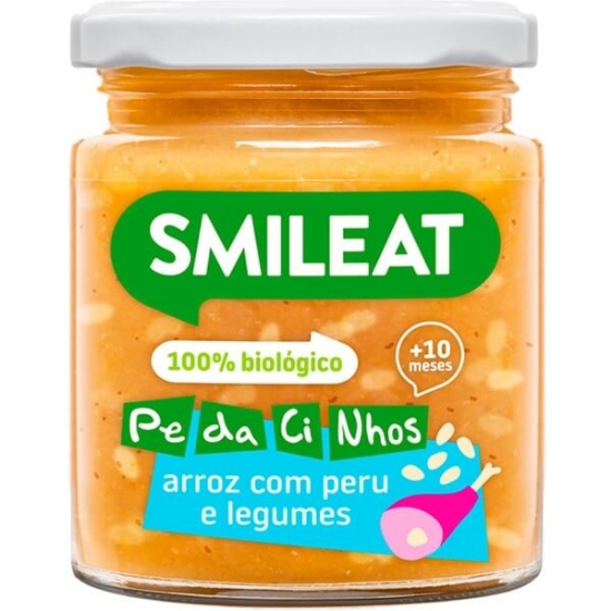 Imagem de Boião com Pedaçinhos Peru, Arroz e Legumes SMILEAT 230g