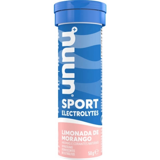 Imagem de Eletrólitos Sport Limonada de Morango 10 Pastilhas Efervescentes NUUN 45g