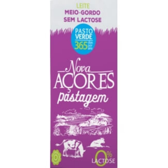 Imagem de Leite de Pastagem Meio Gordo sem Lactose NOVA AÇORES 200ml