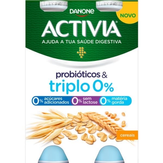 Imagem de Líquido Probióticos & Triplo 0% Cereais ACTIVIA 4x155g