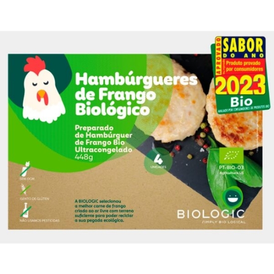 Imagem de Hambúrguer de Frango Bio a Vácuo 4 uns BIOLOGIC 448g