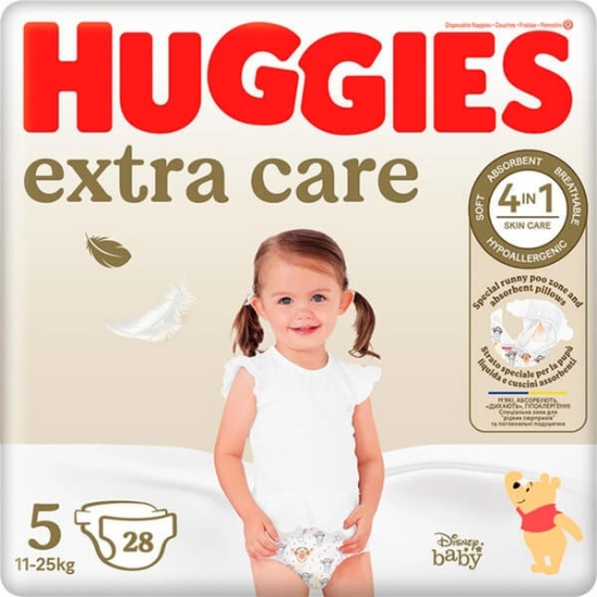 Imagem de Fraldas Extra Care 11 a 25 kg T5 HUGGIES 28uns