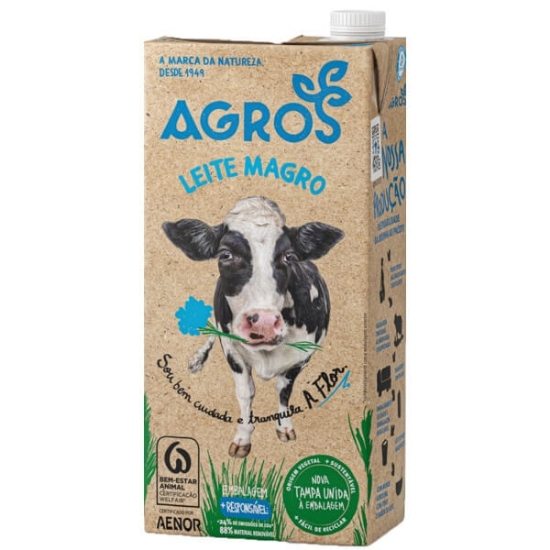 Imagem de Leite UHT Magro AGROS 1l