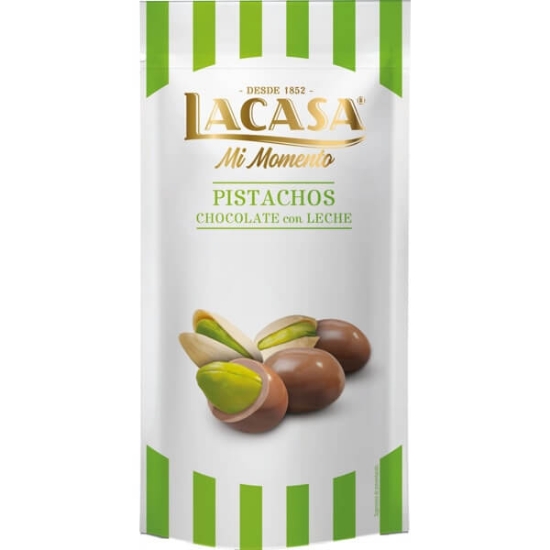 Imagem de Pistachos Cobertos com Chocolate de Leite LACASA 50g