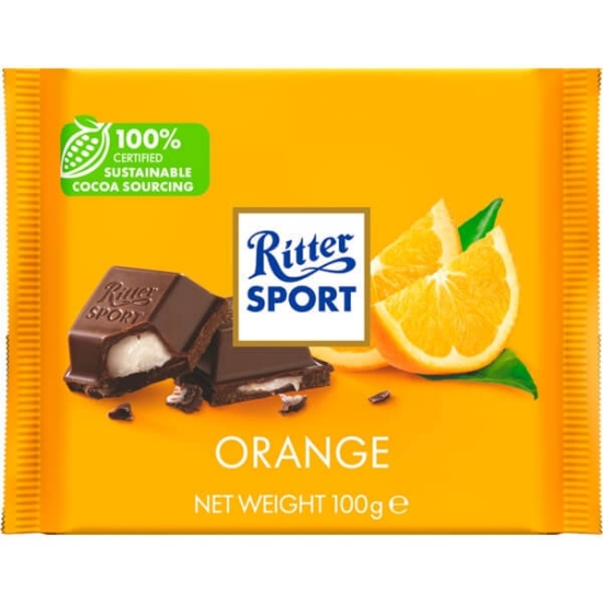 Imagem de Chocolate com Recheio de Laranja RITTER SPORT tablete 100g