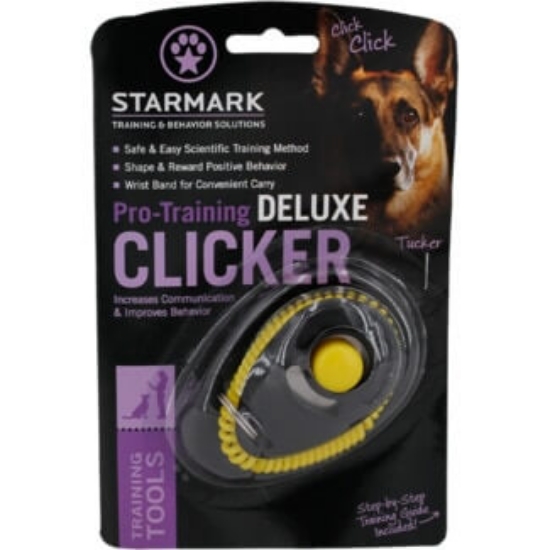 Imagem de Brinquedo para Cão Pro Training Clicker Deluxe Amarelo STARMARK 1un