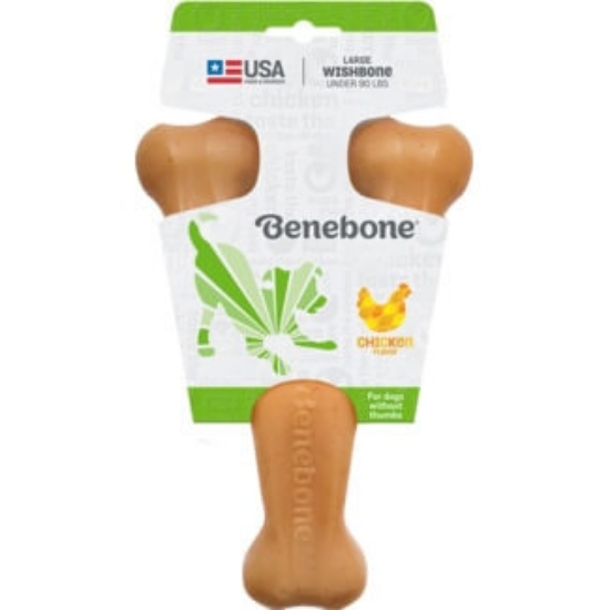 Imagem de Brinquedo para Cão Wishbone de Galinha Tamanho L BENEBONE 1un