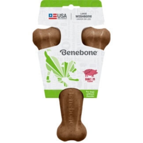 Imagem de Brinquedo para Cão Wishbone de Bacon Tamanho L BENEBONE 1un