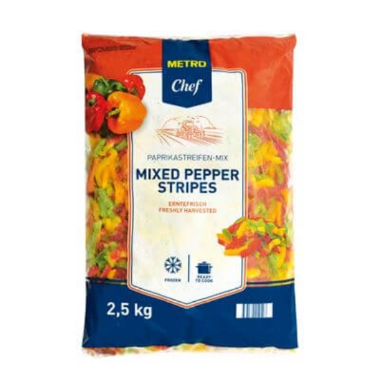 Imagem de Mix Pimentos Tiras 2,5Kg METRO CHEF 2,5kg