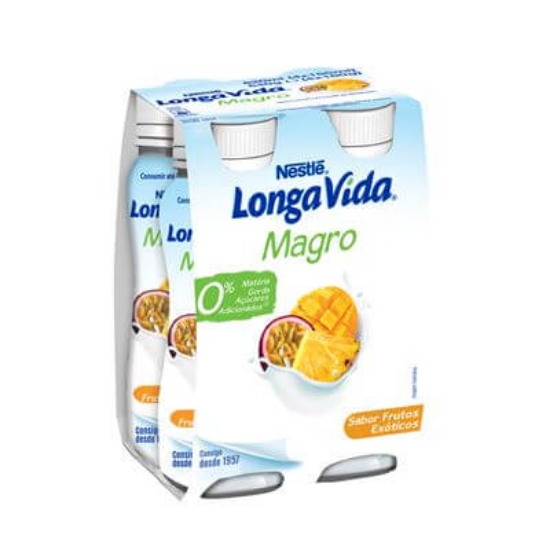 Imagem de Iogurte Liquido Frut Exot 4X160G 0% Lv LONGA VIDA 4x160g