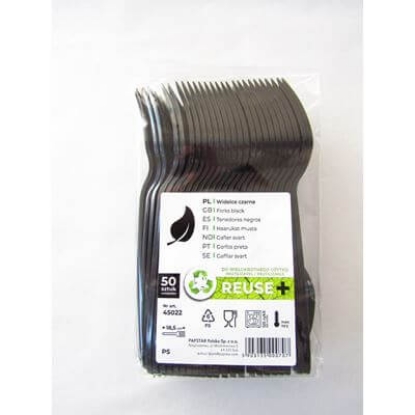 Mostrar detalhes para Garfo Reuse Preto PAPSTAR 50un Imagem de Garfo Reuse Preto PAPSTAR 50un
