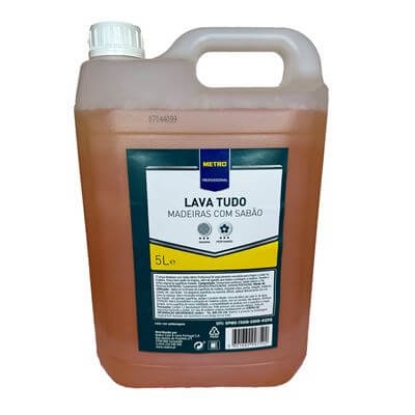 Mostrar detalhes para Lavara Tudo Madeira Sabao5L METRO PROFESSIONAL 5l Imagem de Lavara Tudo Madeira Sabao5L METRO PROFESSIONAL 5l