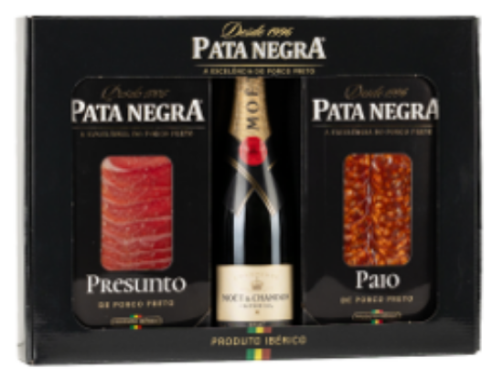 Imagem de Cabaz de Natal Exclusivo Pata Negra Moet Chandon